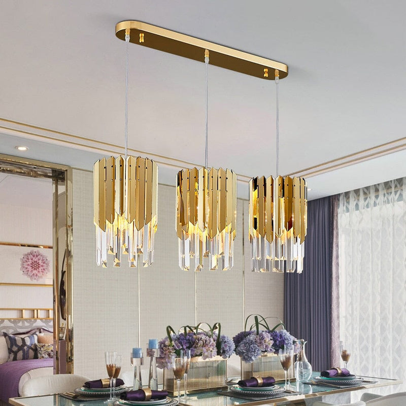 Small Round Gold k9 Crystal Modern Led Chandelier
