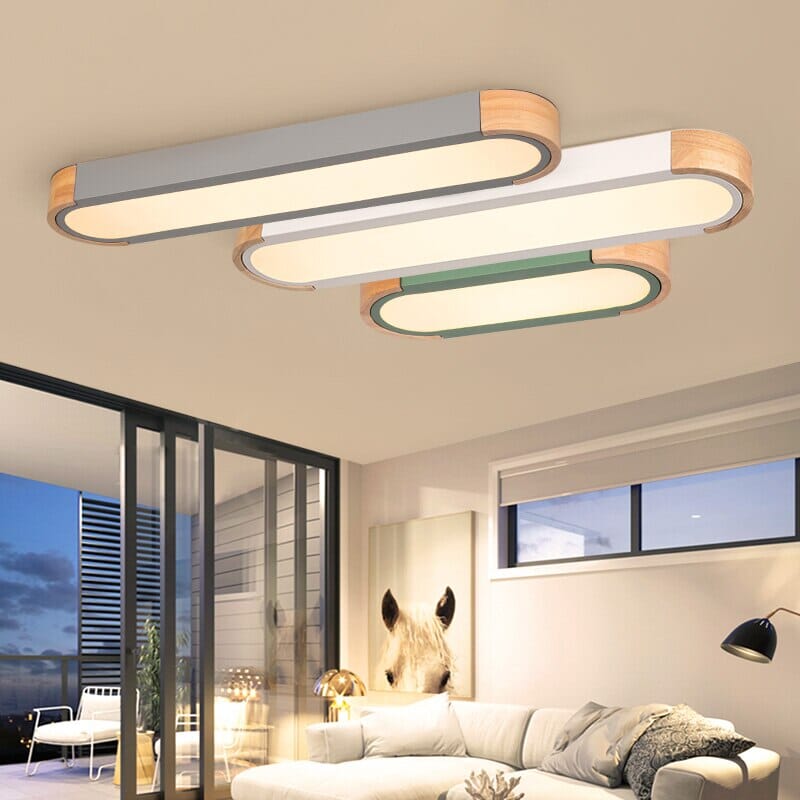 Wooden decorative Remote Control Ceiling Lamps