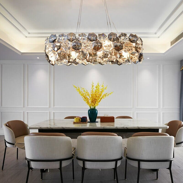 Kara Post-modern Crystal Wrought Iron Chandelier