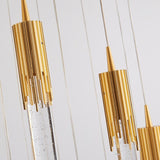 Modern Long Crystal LED Chandelier