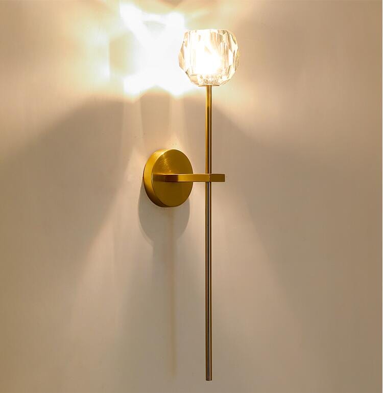 Ebony European Copper Crystal Wall Lights