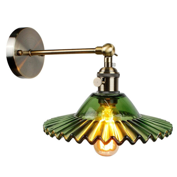 Glass Retro Round Wall Lamp