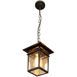 Height Adjustable Retro Outdoor Glass Hangs Lamp