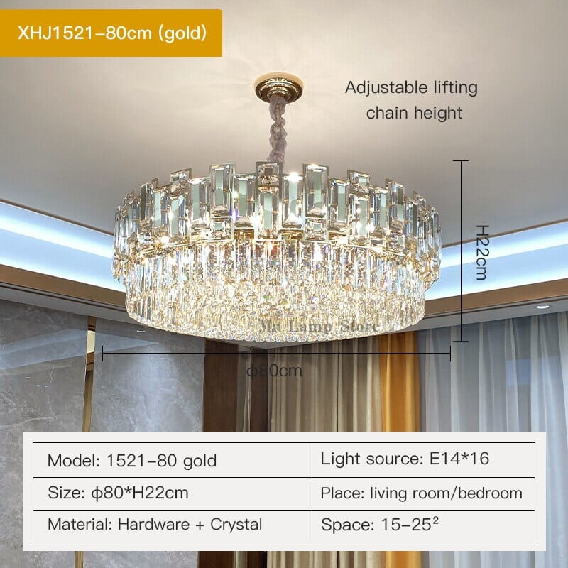 Charzetta Crystal Black Chandelier