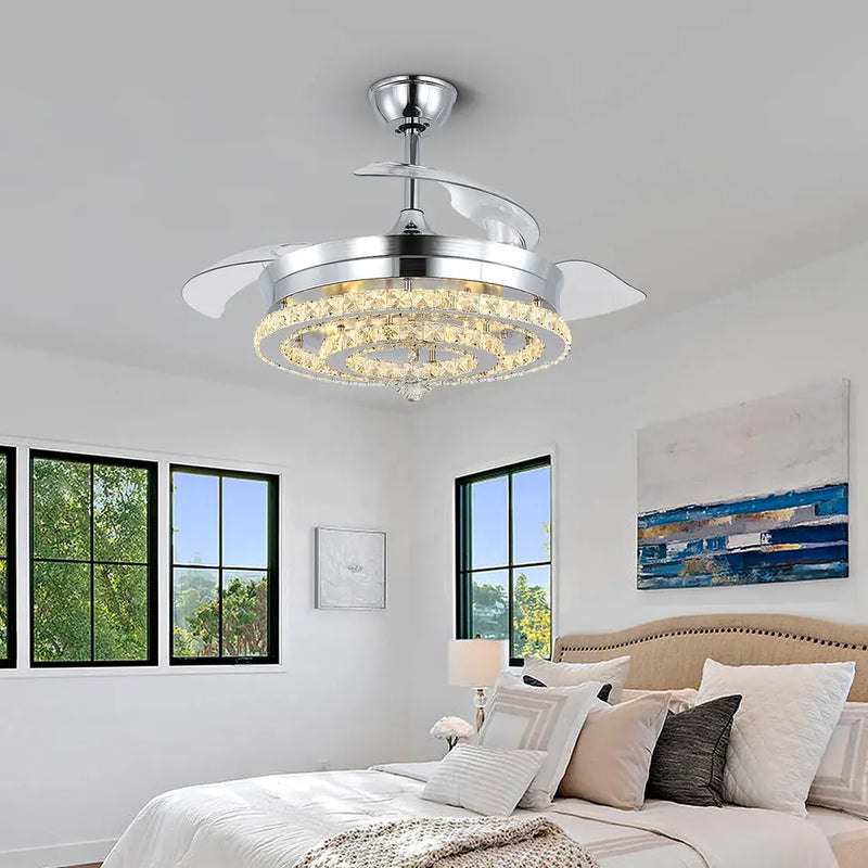 6 Speeds 42 Inch LED Ceiling Fans With Lights