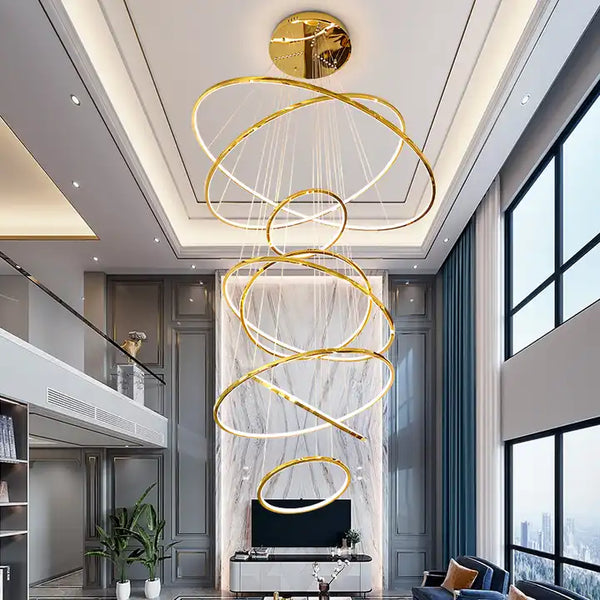 Modern 5 Ring LED High Ceiling Lights