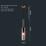 Nordic Copper Crystal Pendant Lights