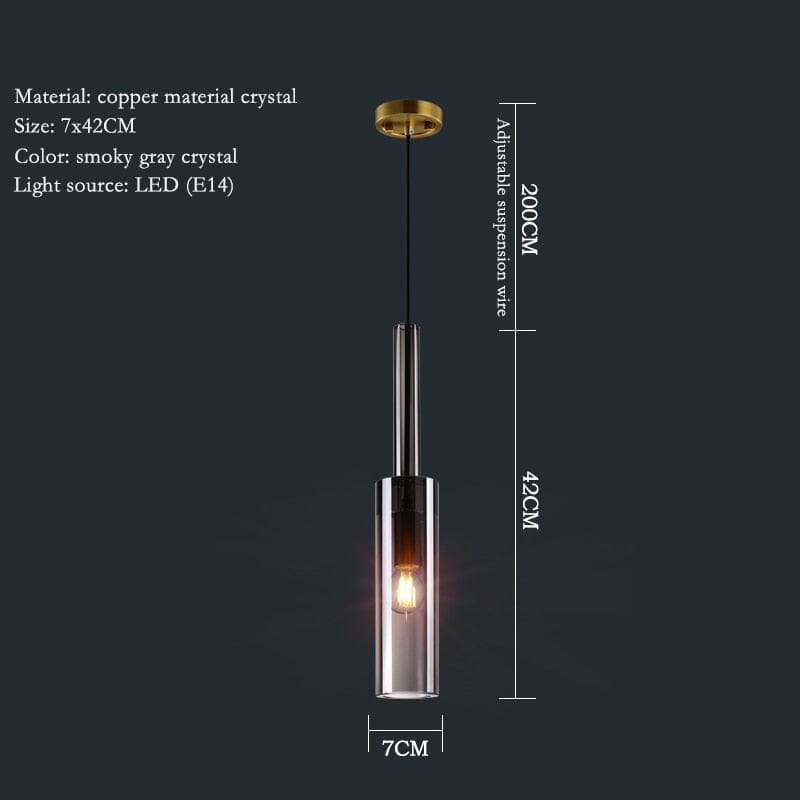 Nordic Copper Crystal Pendant Lights