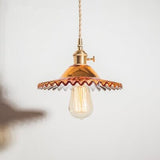 Braided Wire Glass Pendant Color Lamp