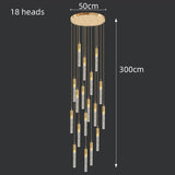 Modern Long Crystal LED Chandelier