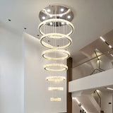 Staircase Crystal Long LED Chandelier