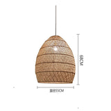 Natural Rattan Hand-woven Pendant Light