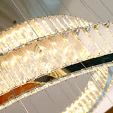 Circle Ring Long LED Crystal Chandelier