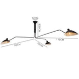 Nordic LED Iron Black Spider Ceiling Light