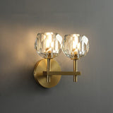 Ebony European Copper Crystal Wall Lights