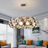 Kara Post-modern Crystal Wrought Iron Chandelier