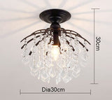 Mini Luxury Crystal Gold Black Ceiling Lamps