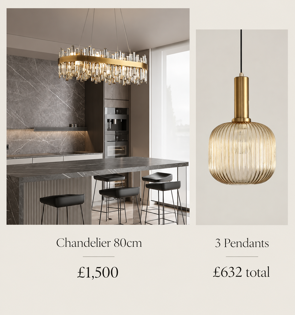 Bespoke payment link warm light dimmable