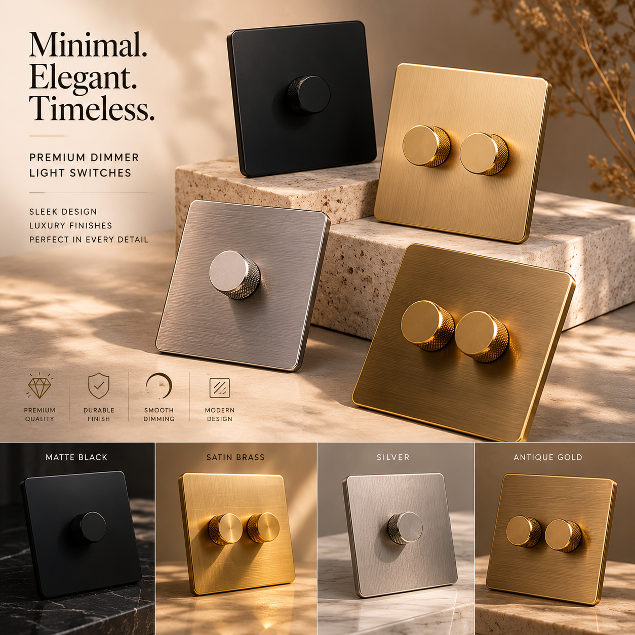 NYRA Customisable Dimmer Switches