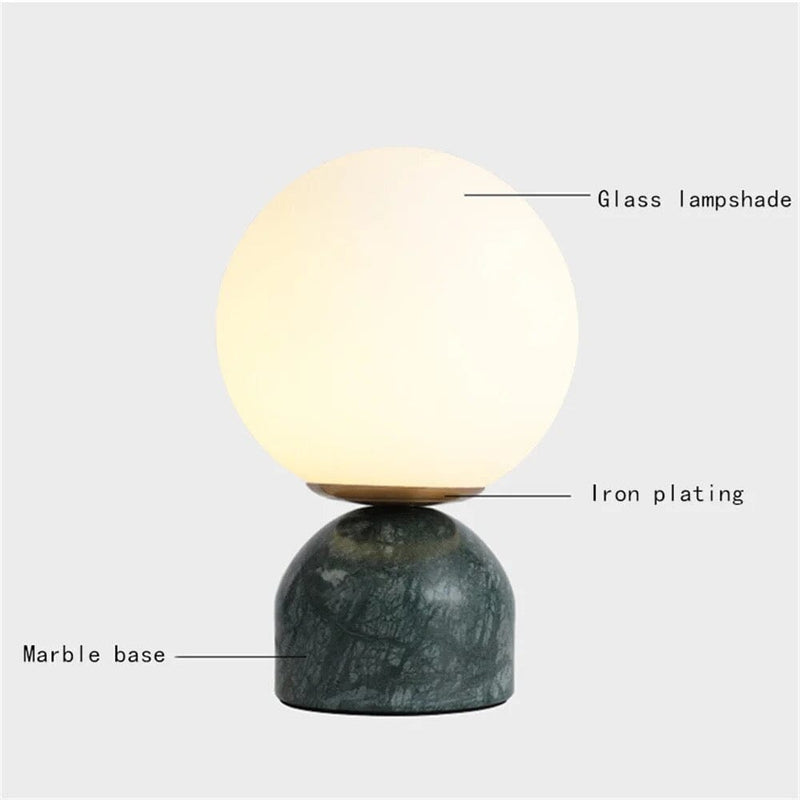 Billy Modern LED  Glass Ball Table Lamps