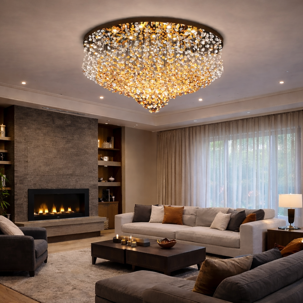 NYRA Modern Stone Chandelier