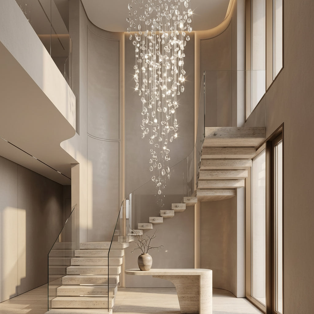 NYRA Modern Stone Chandelier