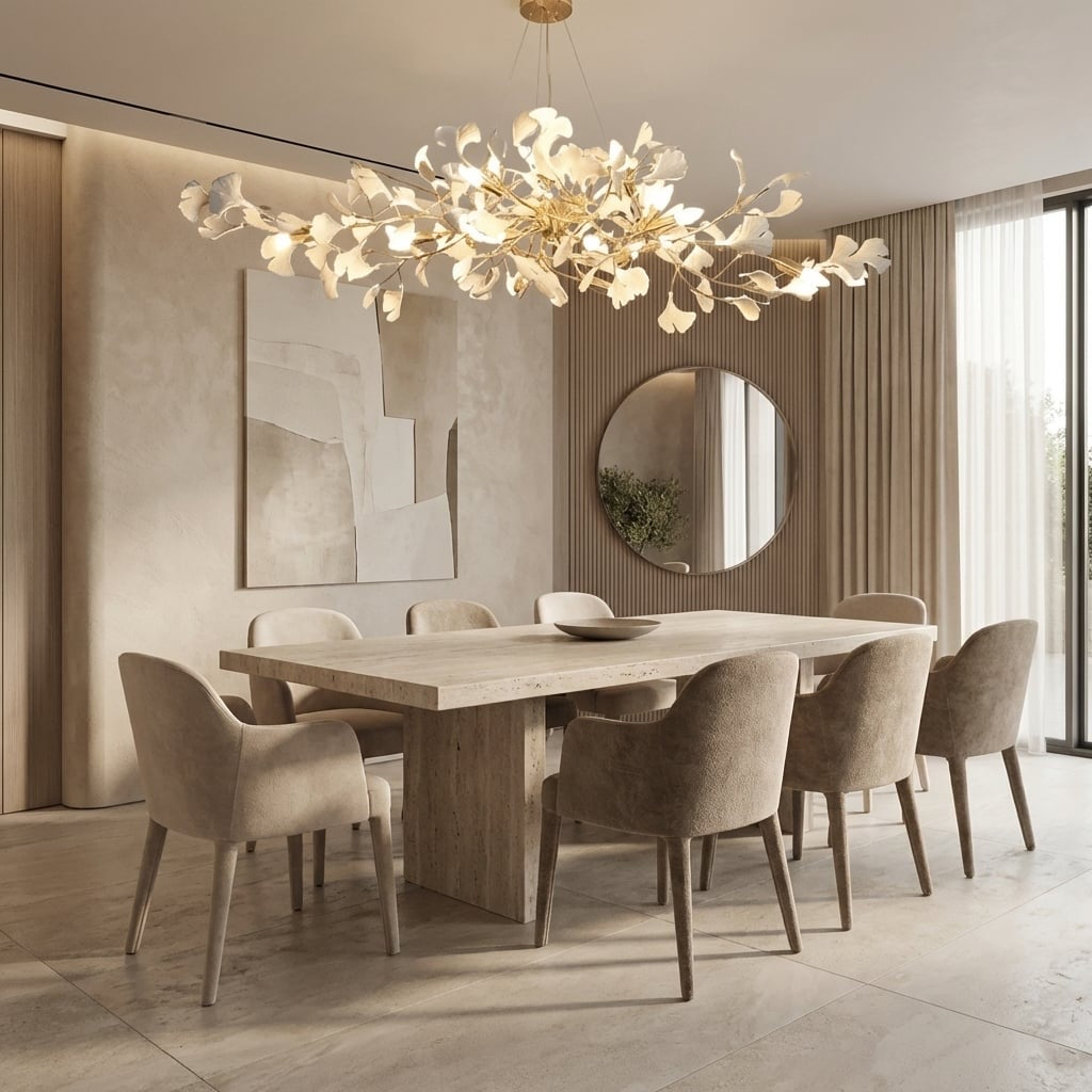 Ceramic Petal Chandelier