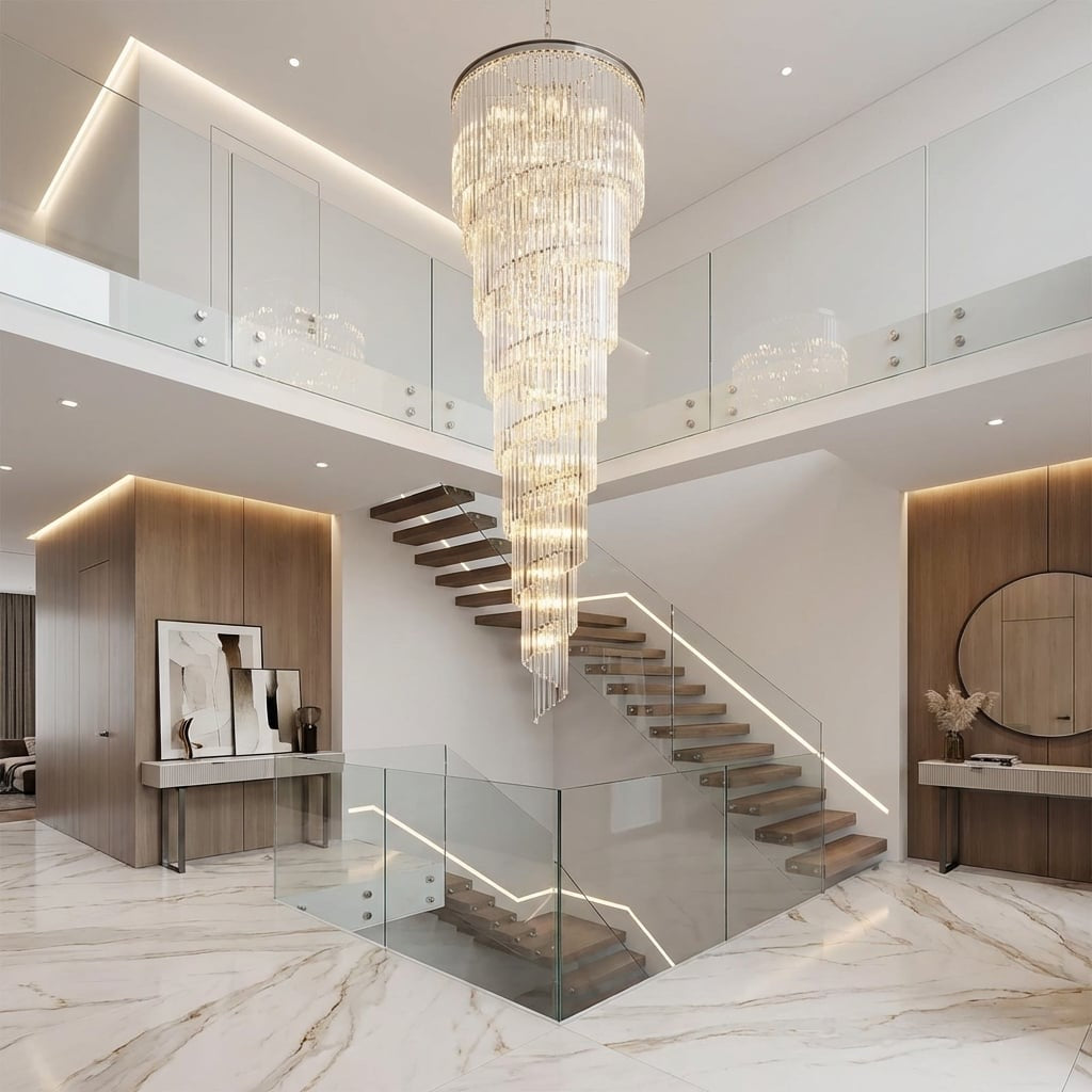 Ahmaad Spiral Crystal Chandelier