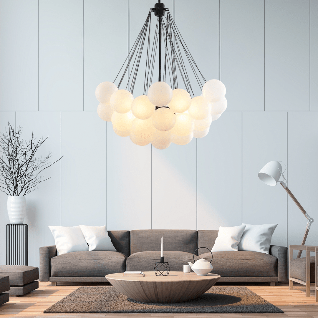NYRA Frosted Ball Chandelier