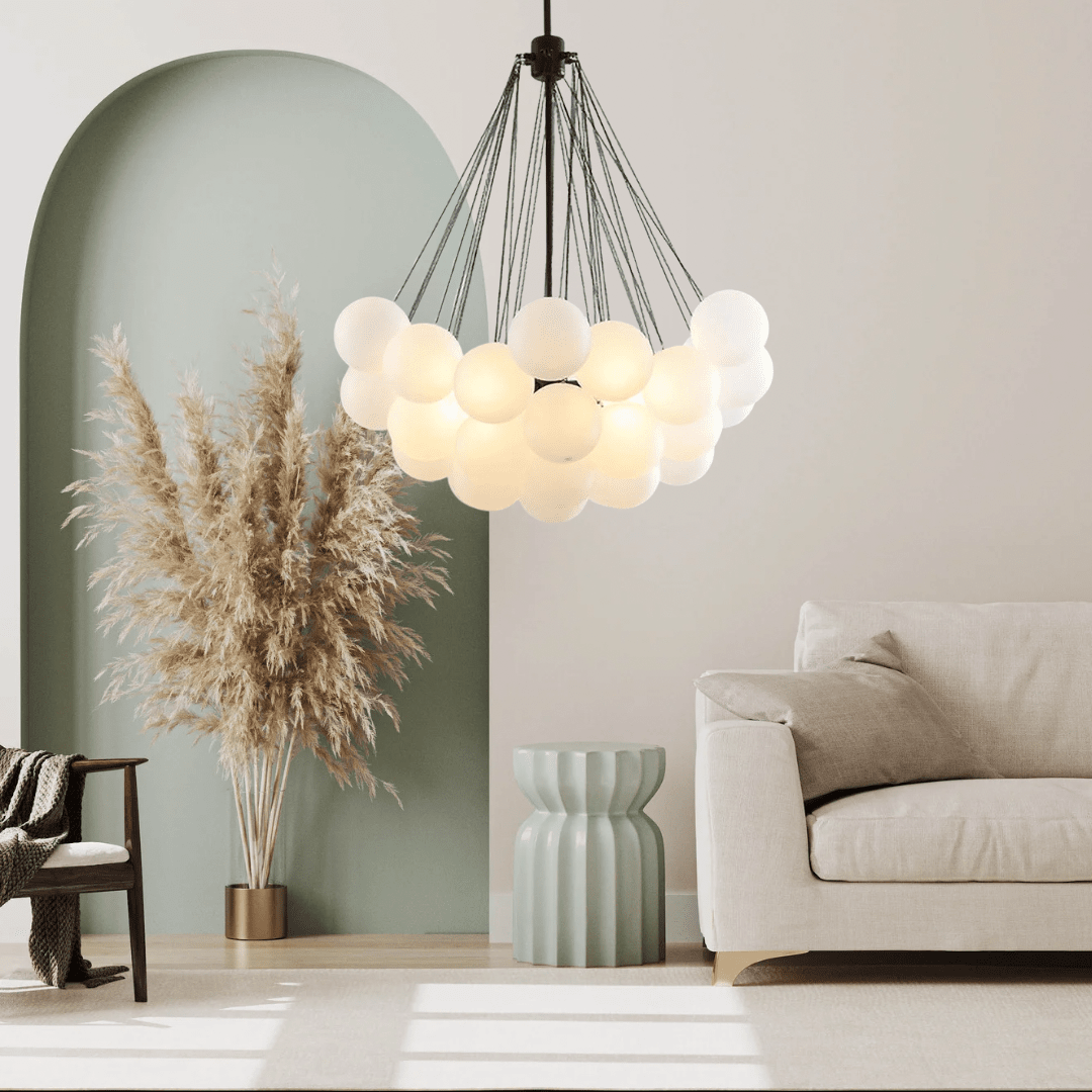 NYRA Frosted Ball Chandelier