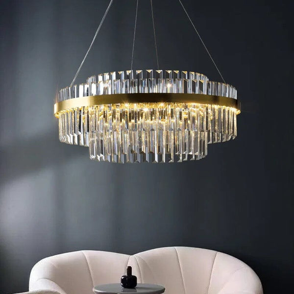 Dual Crystal Chandelier