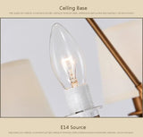 Copper Rustic Linen Multiple Head Chandeliers