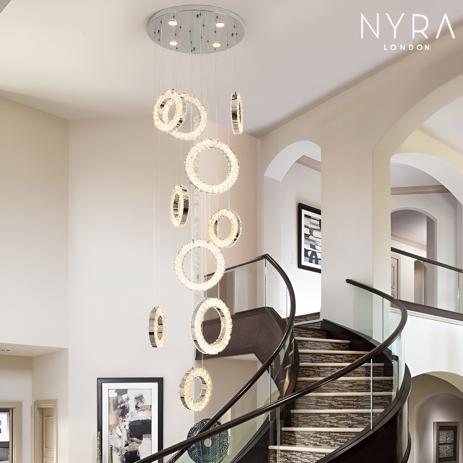 Belmont Staircase Ring Chandelier