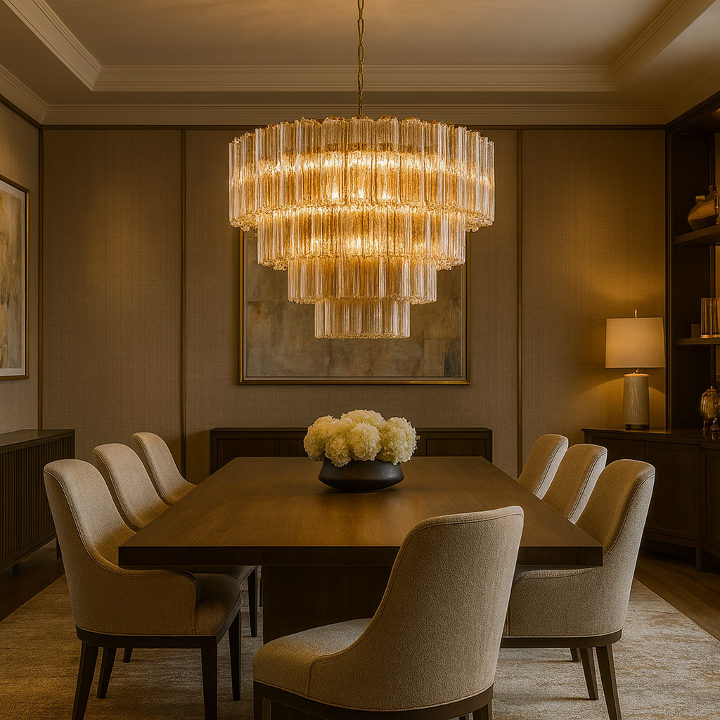 Kosta Smoke Glass Chandelier