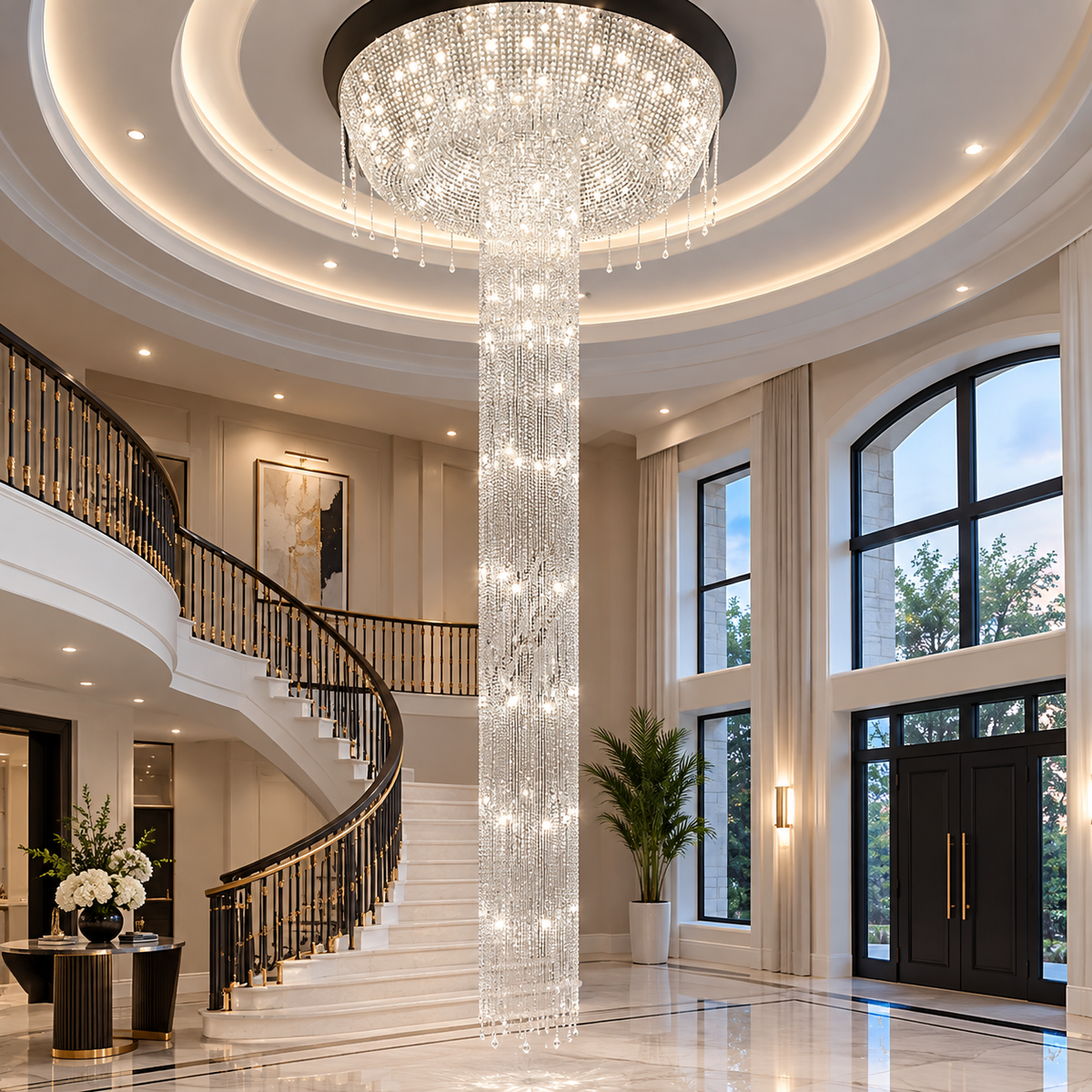 Kresta Extra Large Waterfall Crystal Chandelier
