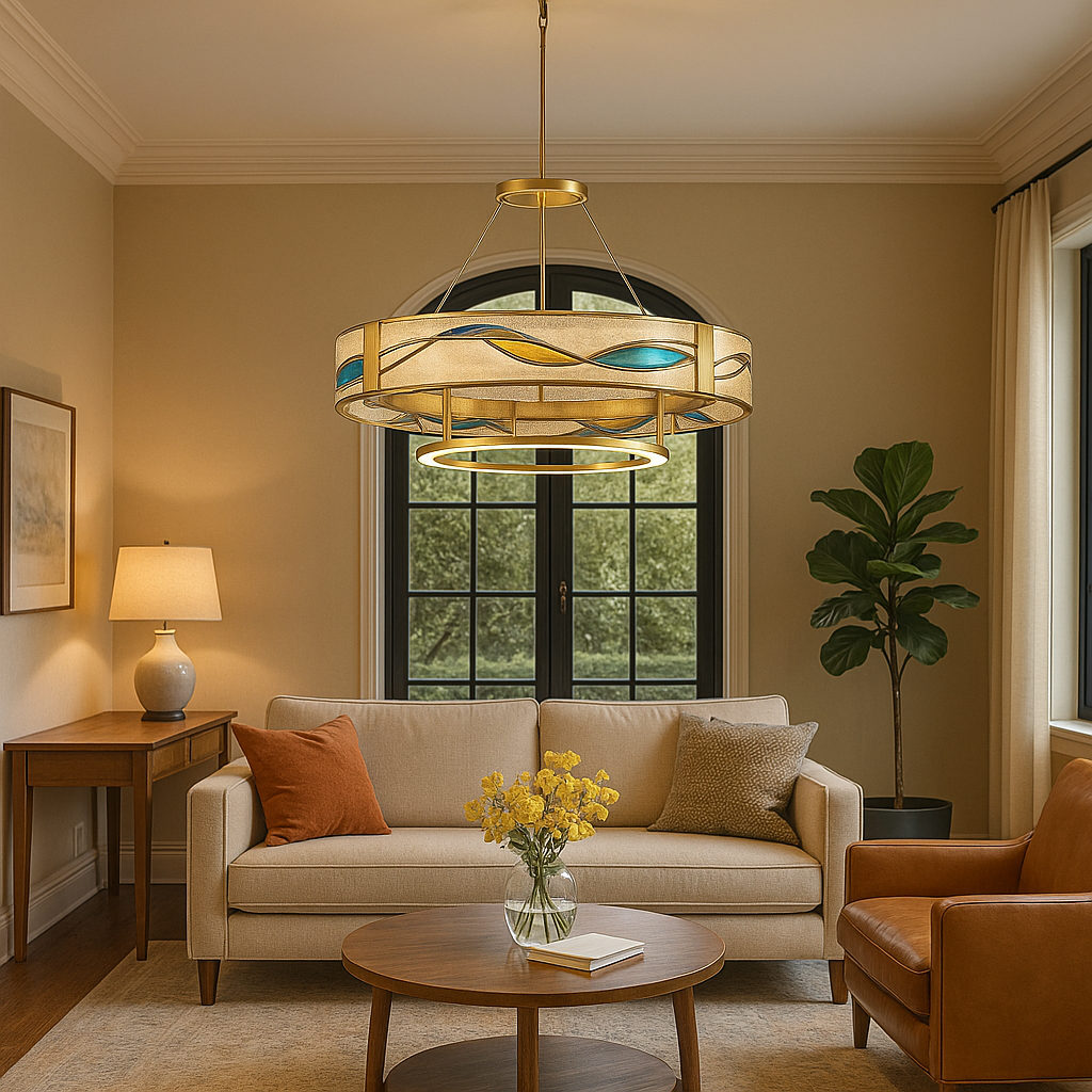LOVO Enamel Round Chandelier
