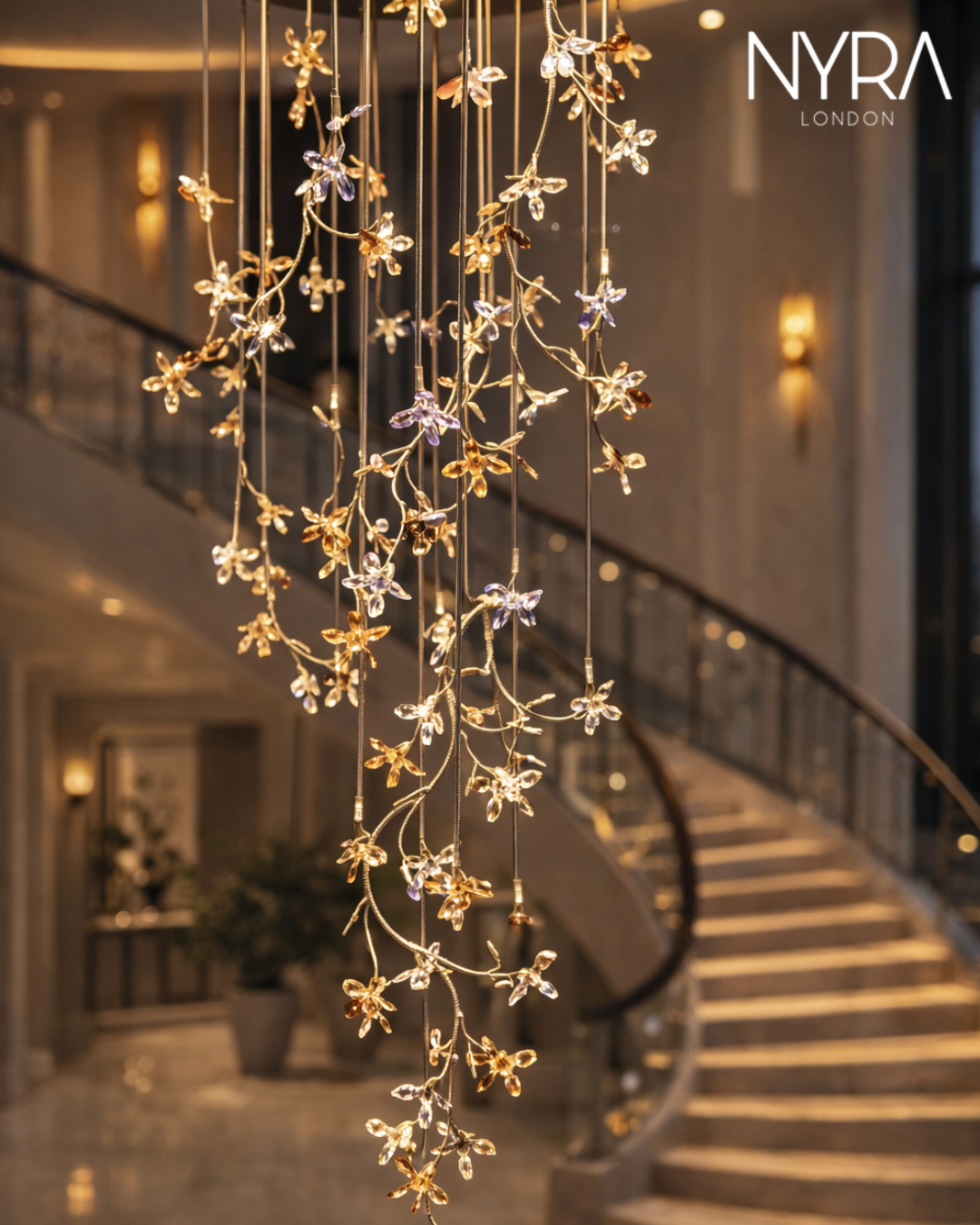 Lily Crystal Flower Chandelier