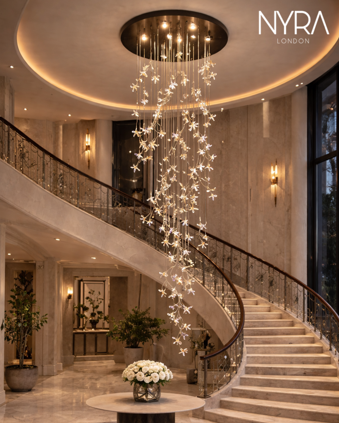Lily Crystal Flower Chandelier