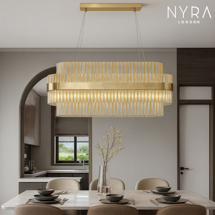 Lurano Rectangular Crystal Chandelier