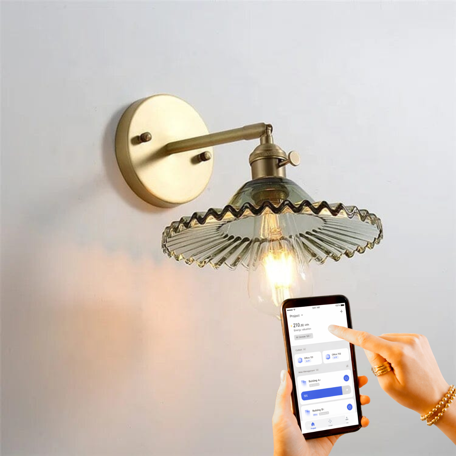 Leonardo Glass Wall Lamp