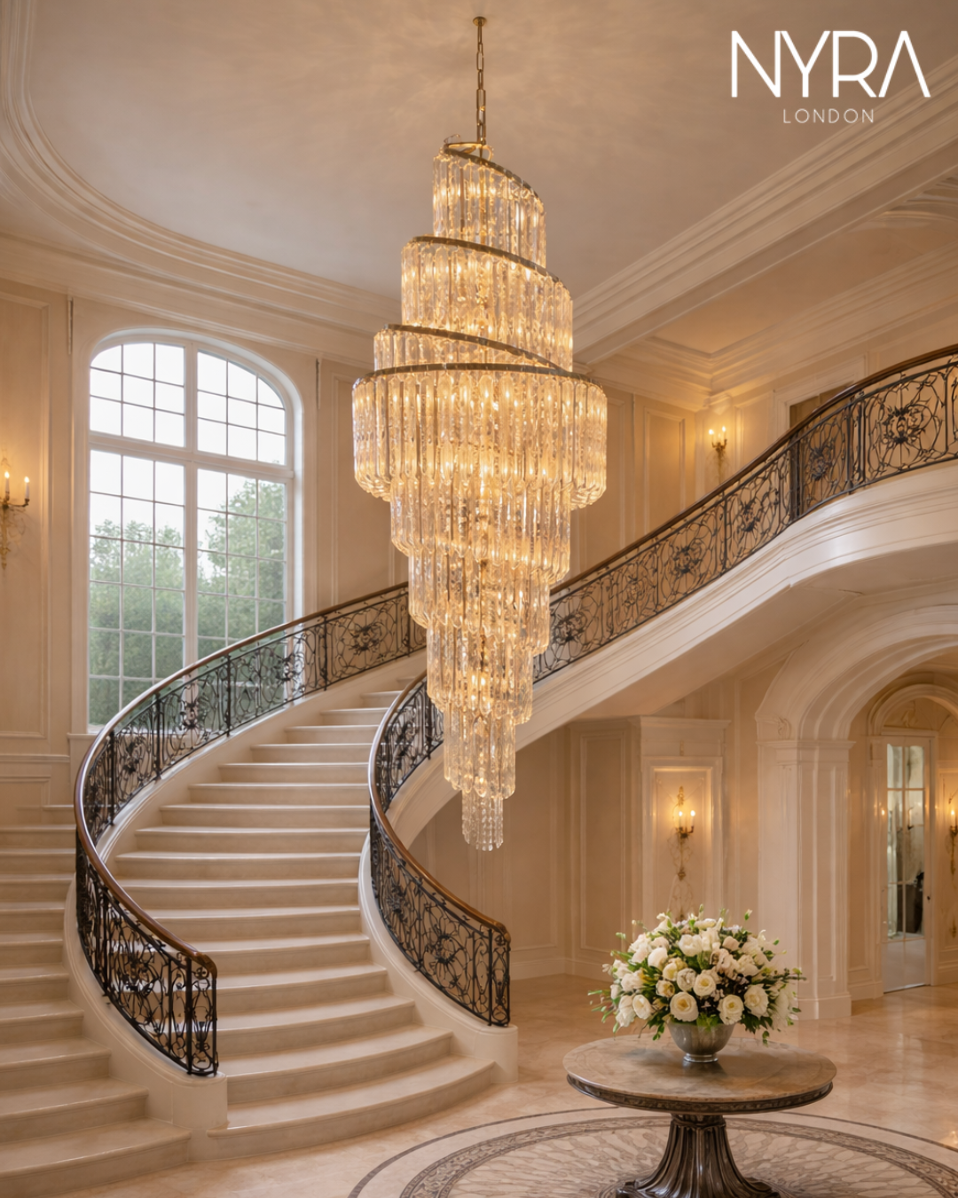 Luxury Spiral Crystal Chandelier