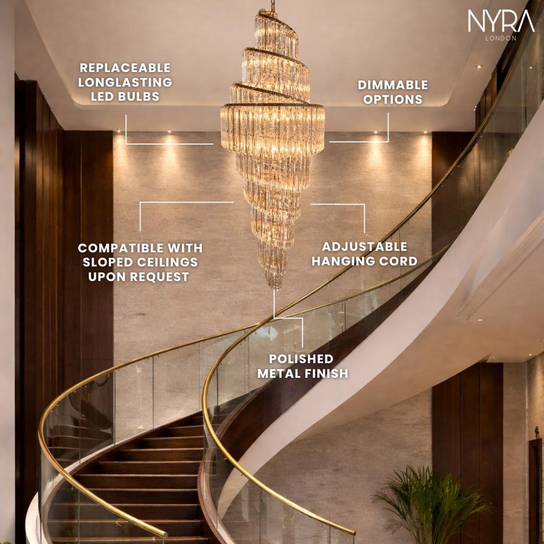 Luxury Spiral Crystal Chandelier (2)