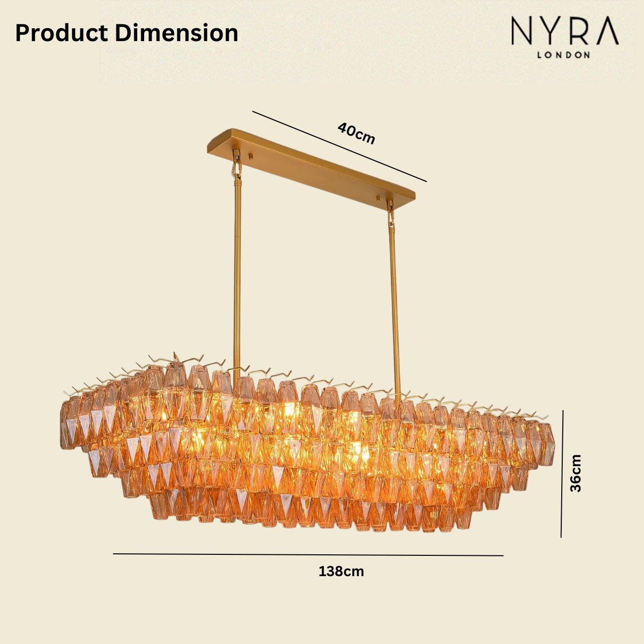 Madelyn Glass Rectangular Chandeliers