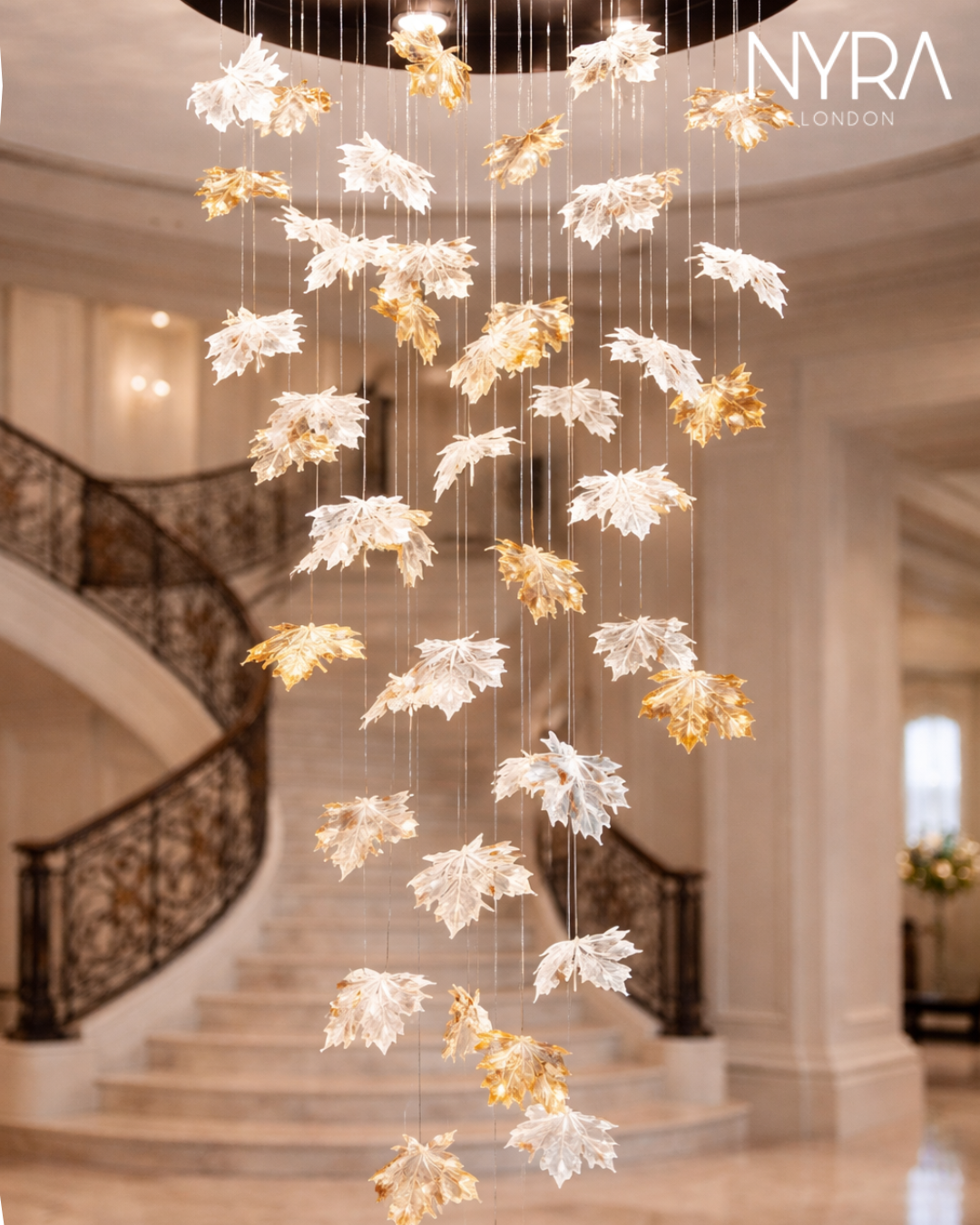 Maple Leaf Crystal Chandelier