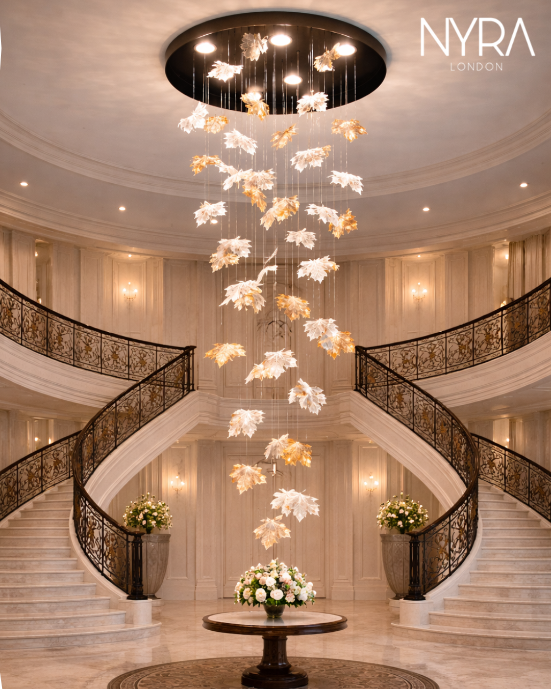 Maple Leaf Crystal Chandelier