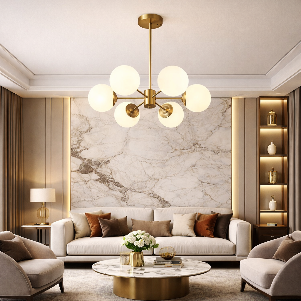 Bubble chandelier ゴールド LED対応 LINDUGUYI Chandelier, Gold Bubble Chandelier, 24 Inch Bubble