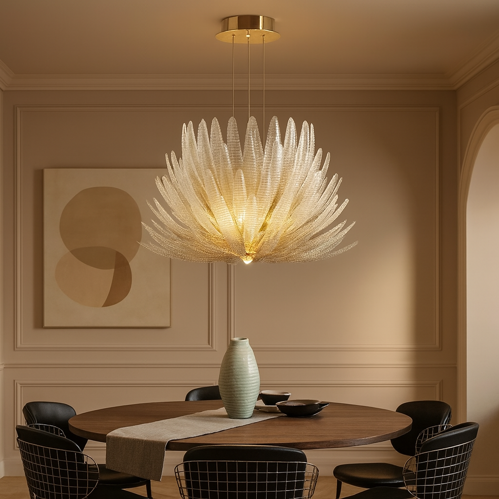 Milan Flowers Glass Chandelier