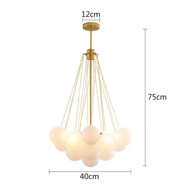 NYRA Frosted Ball Chandelier