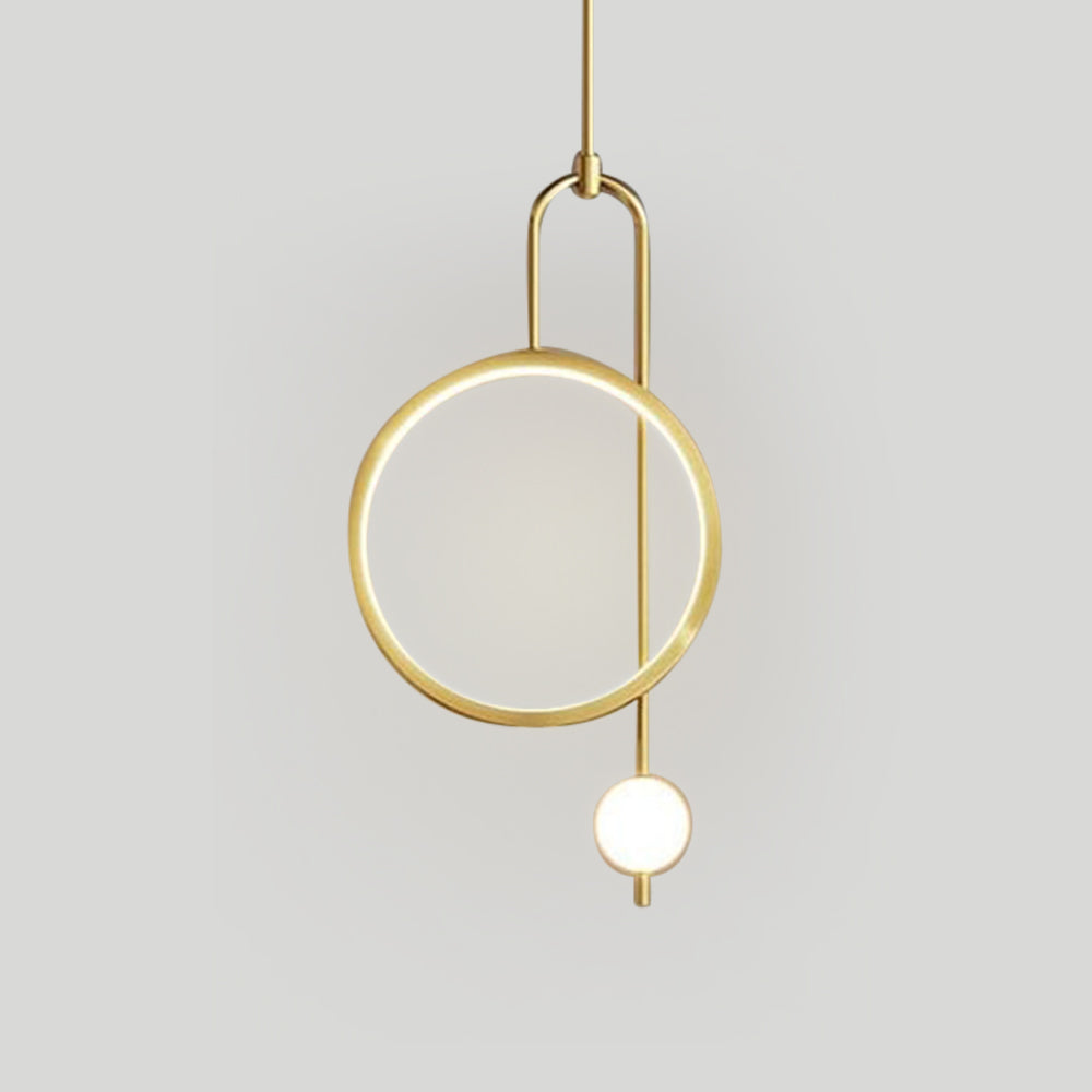 Modern Gold Ring Pendant Light