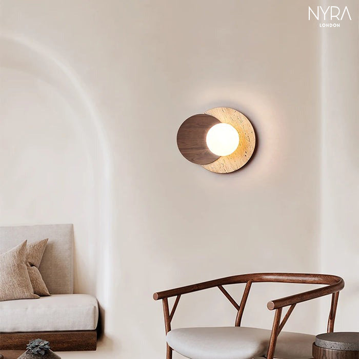 Muru Travertine Stone Wall Light